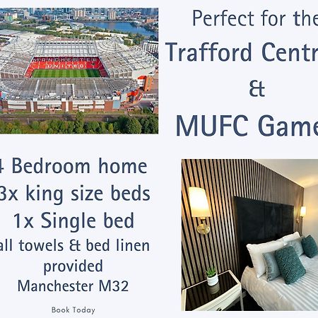 Waterside Mufc & Trafford Centre Townhouse 4 Bedroom Free Parking Mánchester Exterior foto